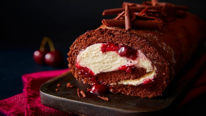Chocolate and Cherry Roulade