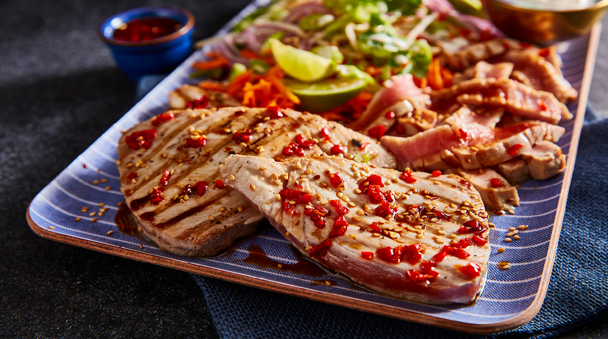 Soy and Lime Tuna with Asian Slaw