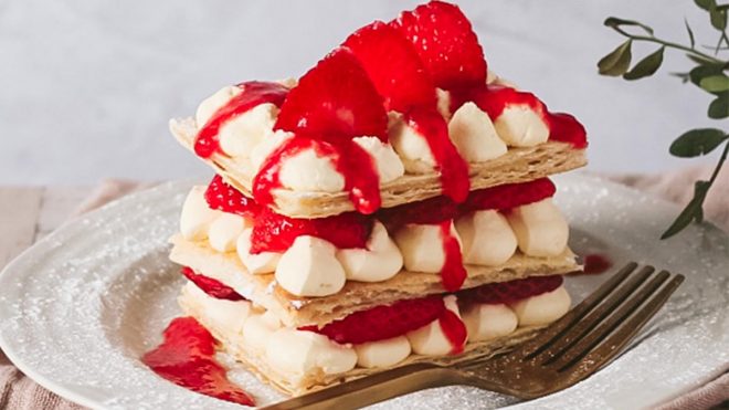 Strawberry Mille-Feuille Recipe | Booths Supermarket