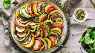 Ratatouille pesto tart