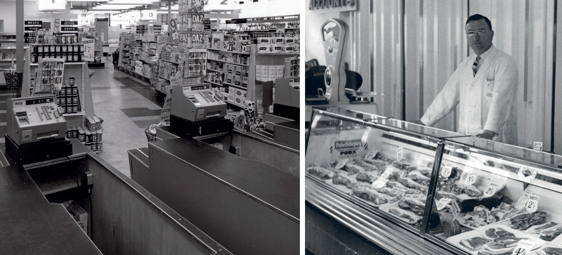 Interior of Booths store and counter in the 1960s