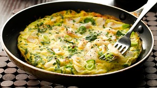 Open Smoked Haddock and Leek Omelette Recipe