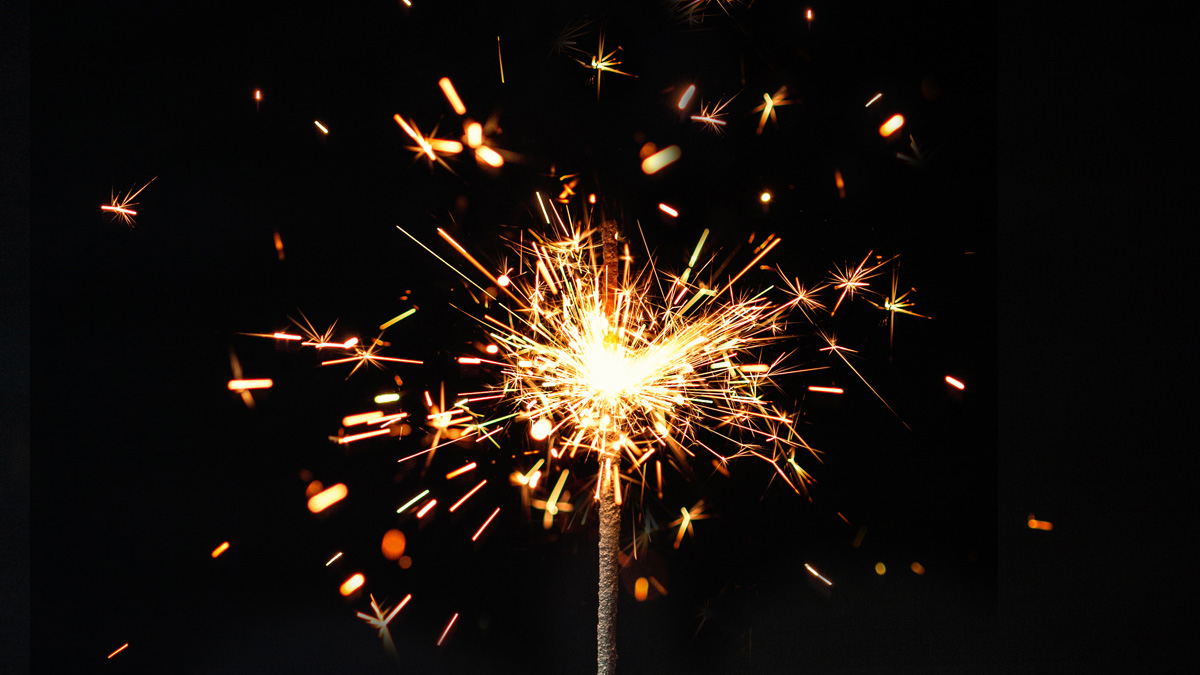A close up image of a sparkler