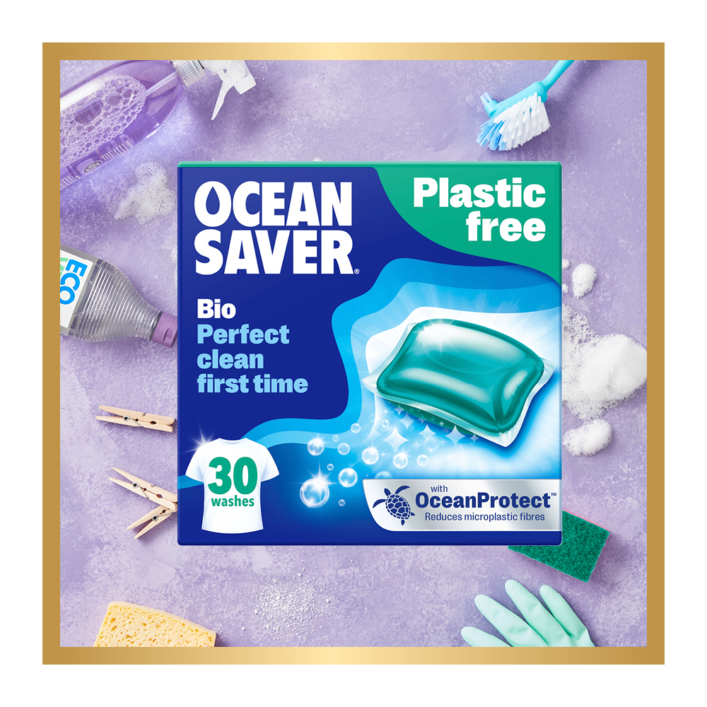 Pack shot of the Ocean Saver Bio Wash Caps