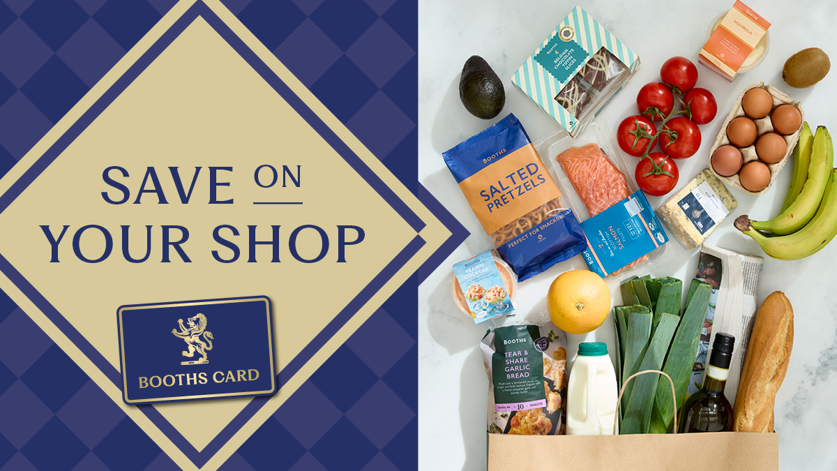 Save on your shop with Booths card