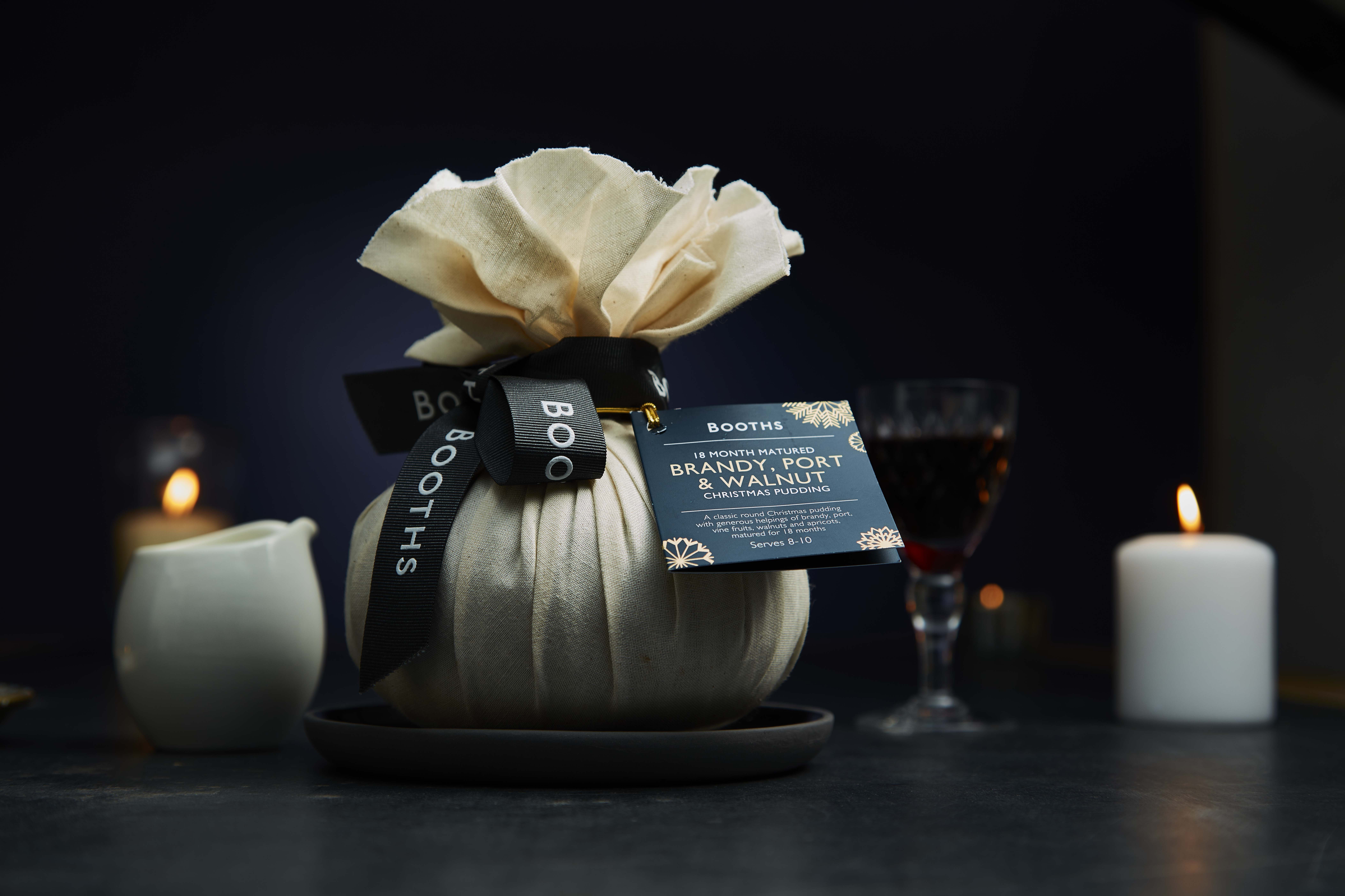 Booths Port & Walnut Christmas Pudding