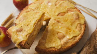 Apple pie with a Cheddar cheese crust
