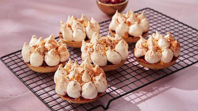 cherry meringue tarts