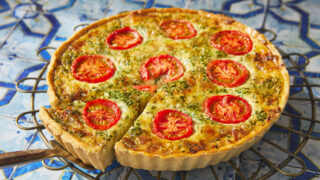 Comté Cheese, Shallot and Tomato Tart