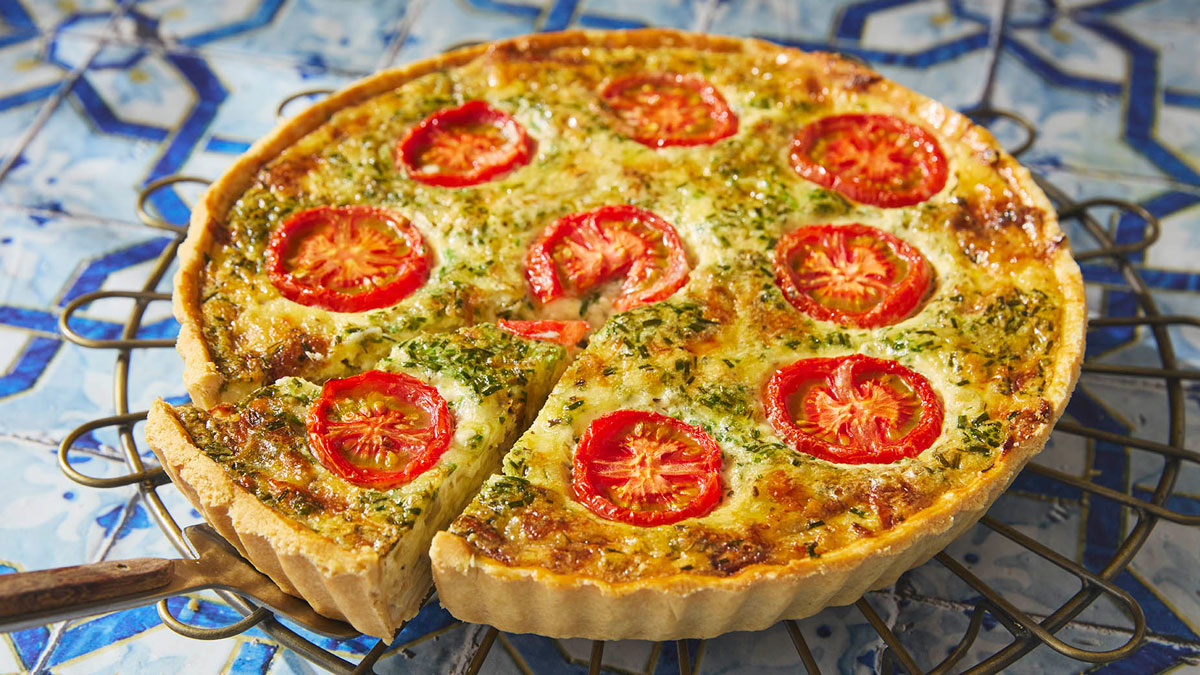 Comté Cheese, Shallot and Tomato Tart