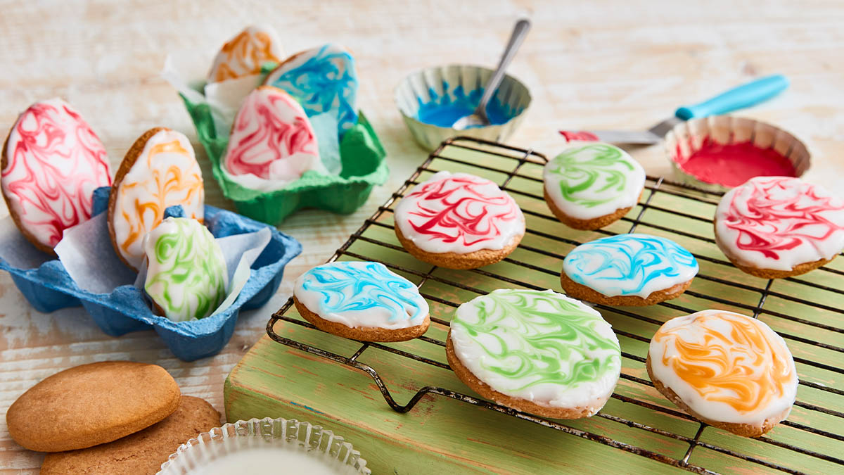 Malted Milk Marble Biscuits