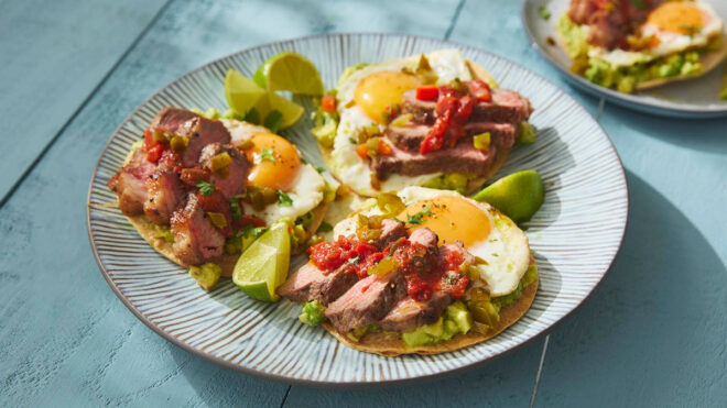 Steak and Egg Tostadas