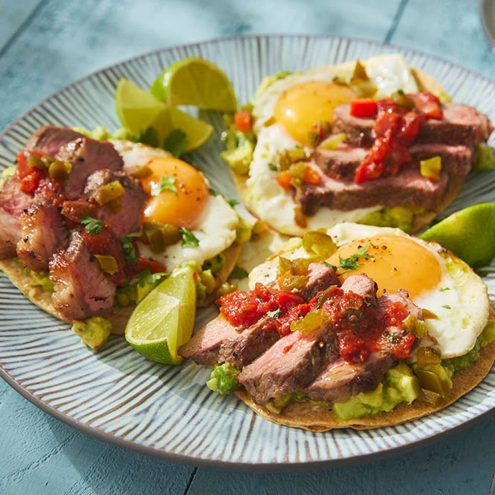 Steak and Egg Tostadas Recipe