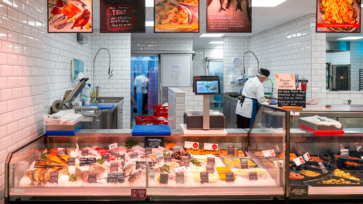Image of the Booths Scotforth fish counter