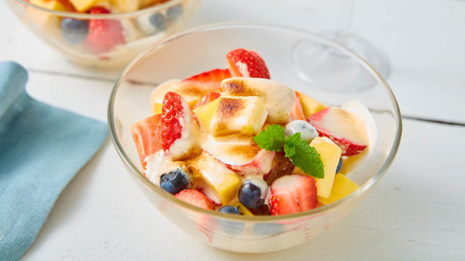 Fruit Zabaglioni served in a bowl