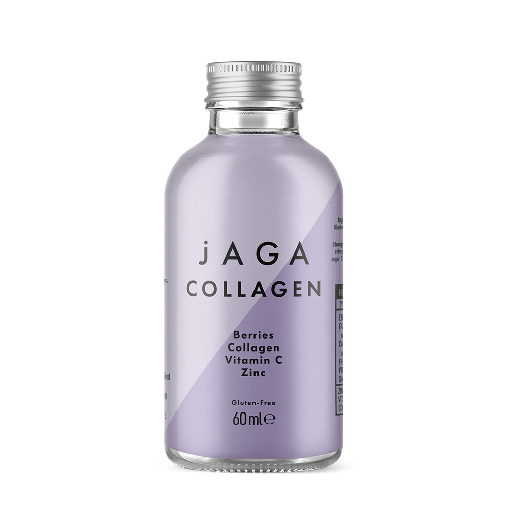 Pack shot of the Jaga collagen shot
