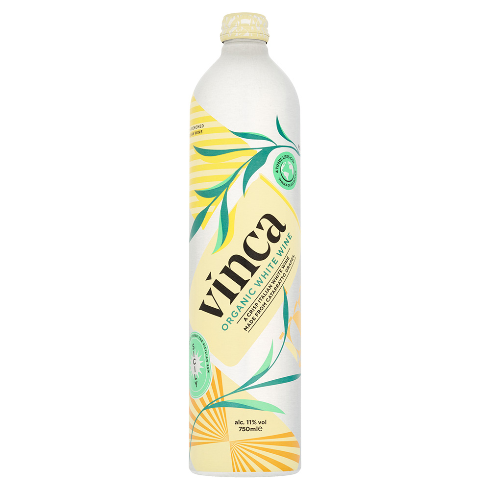 Vinca Organic White Aluminium Bottle