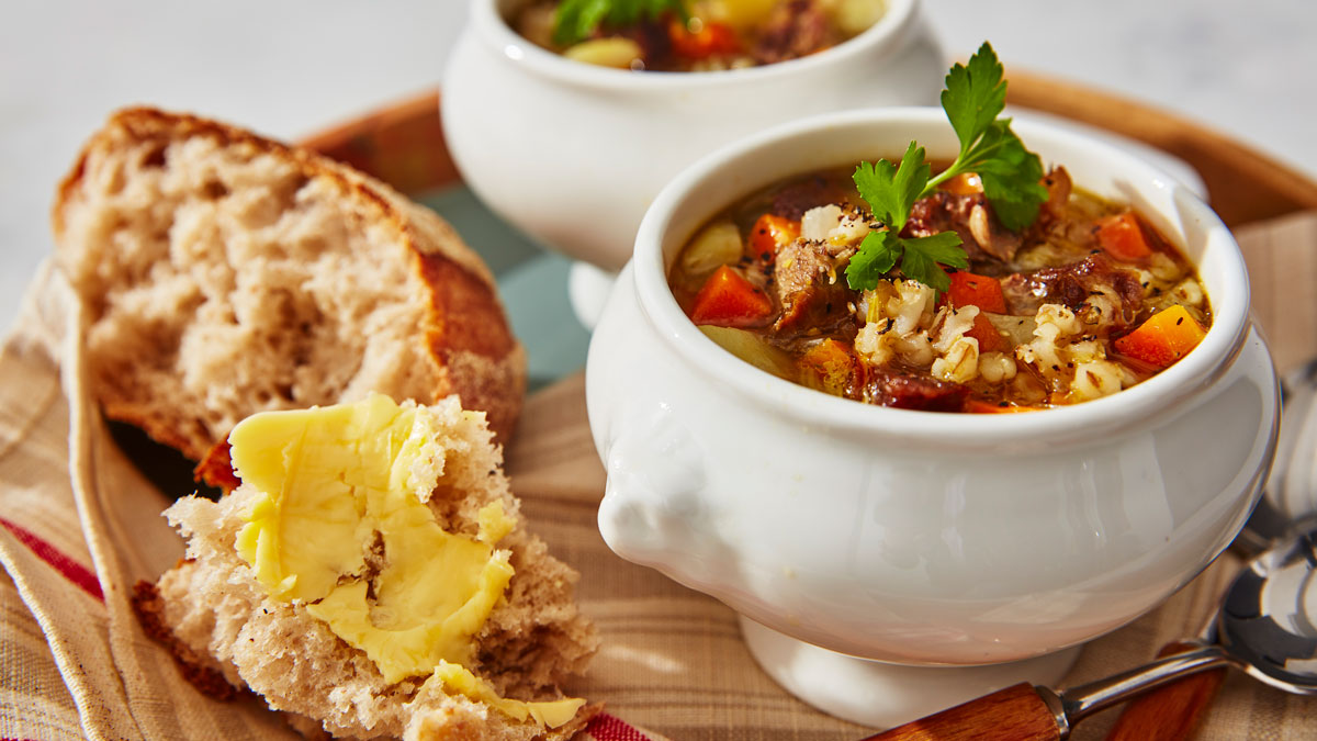 Lamb Root Veg and Ale Soup