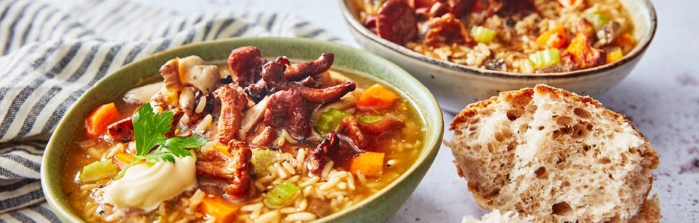 Mushroom & Rice Soup