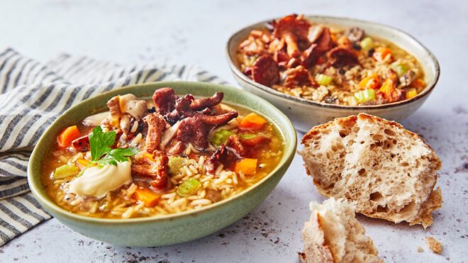 Mushroom & Rice Soup