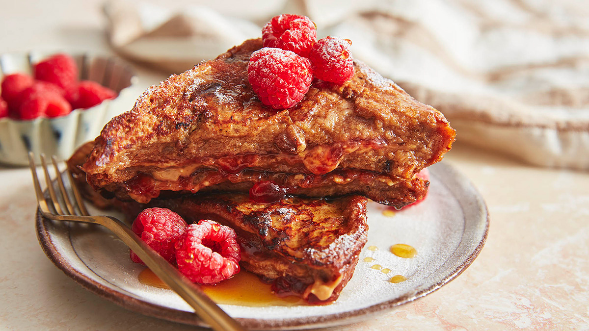 Fruit Loaf and Peanut Butter French Toast