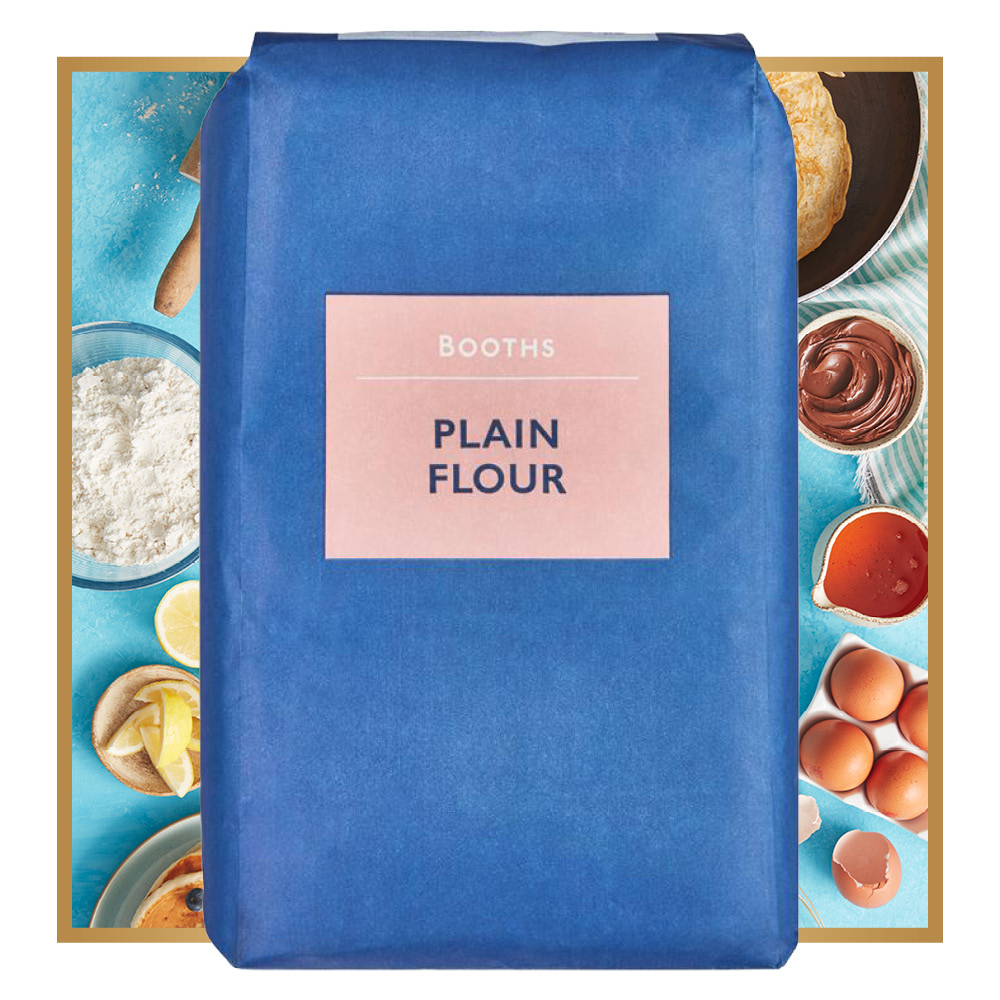 Pack shot of the Booths Plain Flour