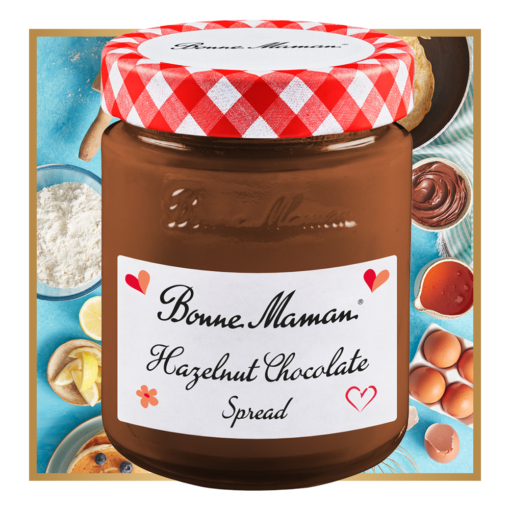 Pack shot of the Bonne Maman Chocolate Hazelnut Spread