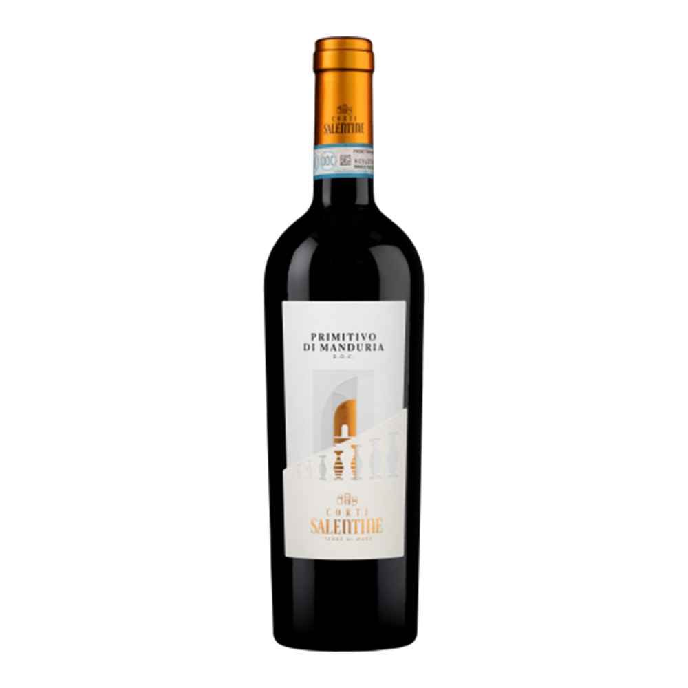 Pack shot of the Corti Salentine Primitivo Manduria