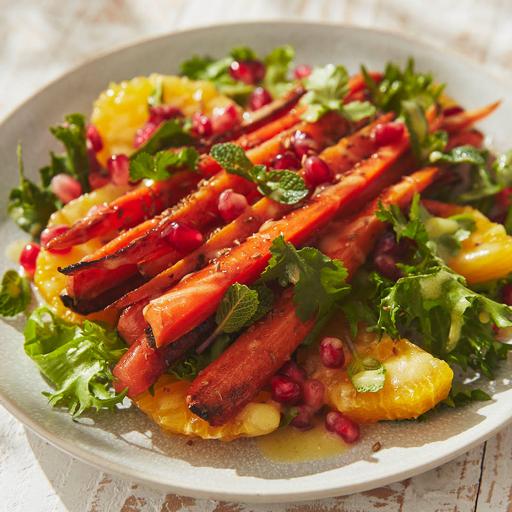 Moroccan carrot, orange and pomegranate salad recipe