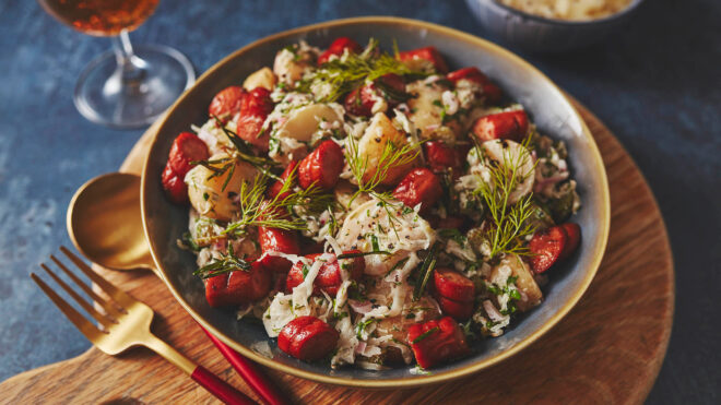 Sausage and sauerkraut potato salad