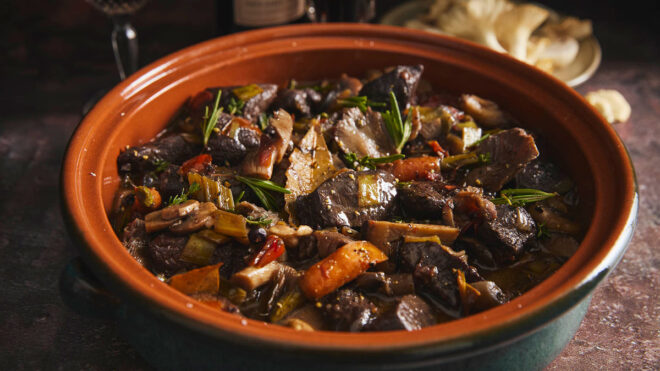 Venison Pot Roast with Sherry and Wild Mushrooms