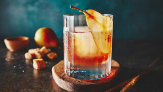 Smoky pear old fashioned