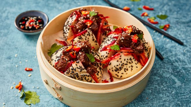 Sticky Beef Bao Buns Recipe