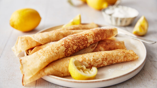 Lemon and sugar pancake