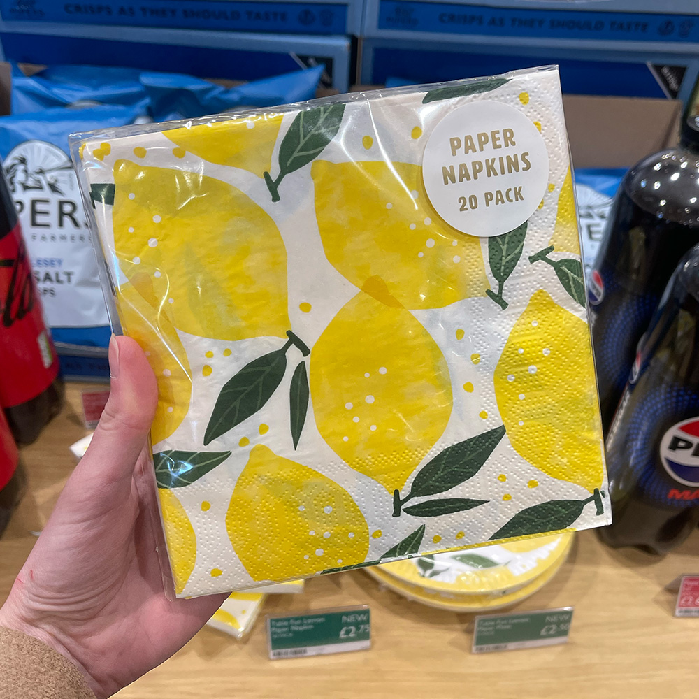 Talking Tables Napkins with lemons on 