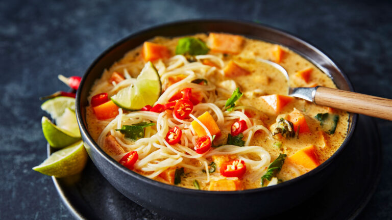 Thai Sweet Potato and Noodle Soup Recipe | Booths Supermarket