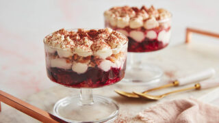 Cherry and Amaretto Tiramisu pots