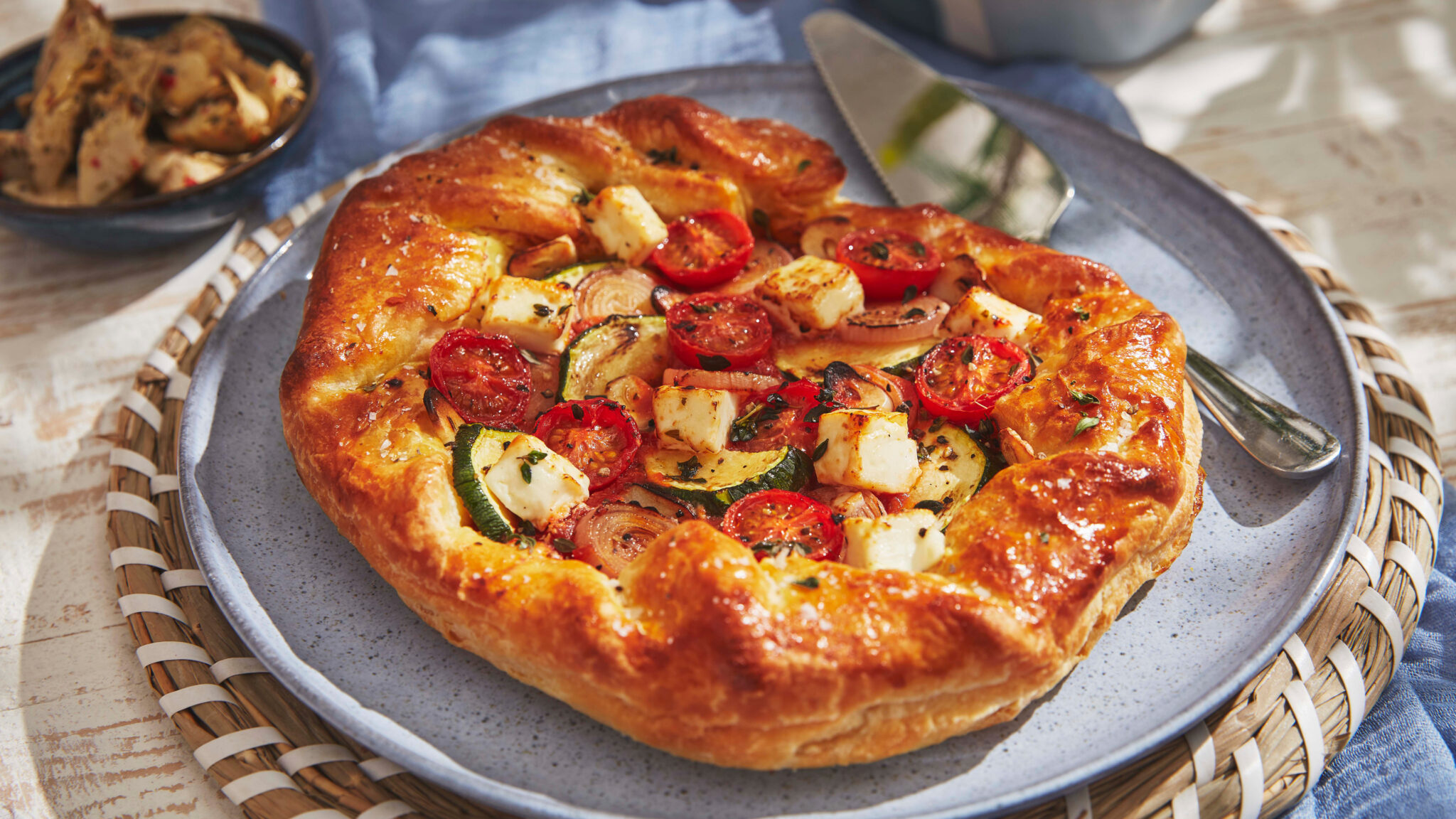 Feta, Cherry Tomato and Roasted Shallot Galette Recipe Booths Supermarket