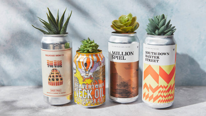 Beer can planters craft