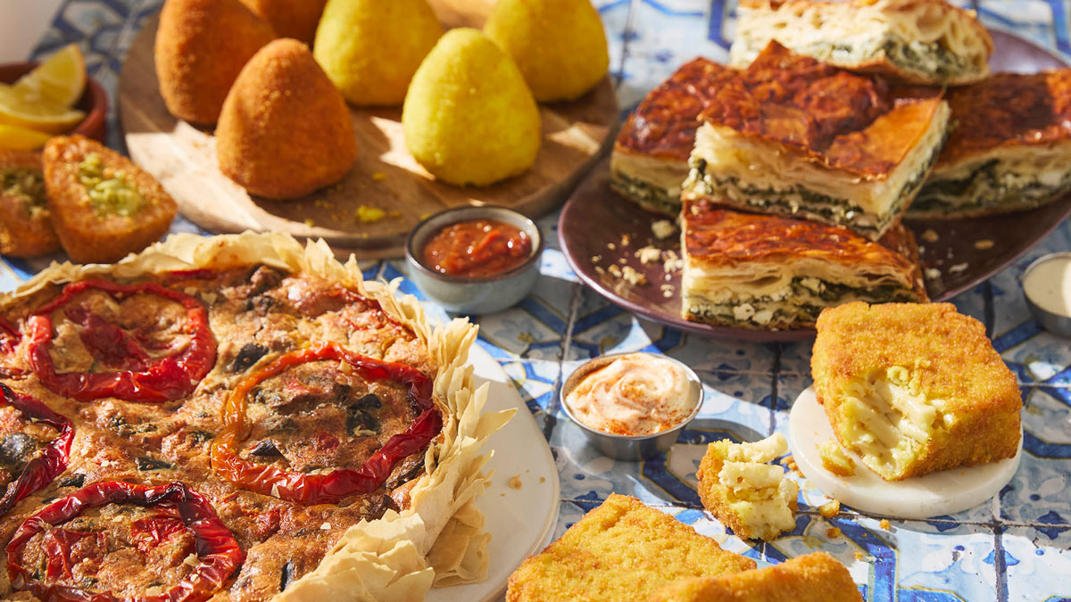 A selection of delicatessen products on a table