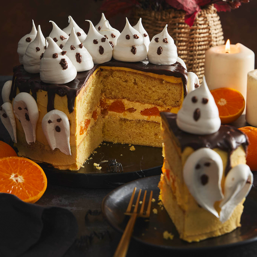 Ghost Meringue and Orange Cake Recipe Ghost Meringue and Orange Cake