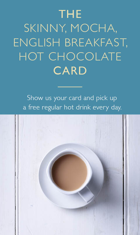  The skinny, mocha, English breakfast hot chocolate card