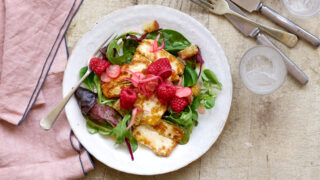 Love Berries Halloumi and Raspberries Recipe