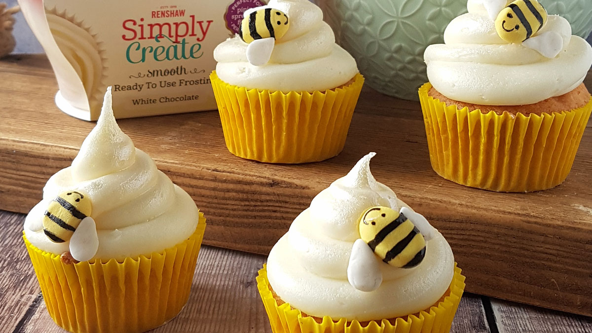 24 Bee Sugars, Edible Cake Decorations, Honey Bee Cupcake Ideas 