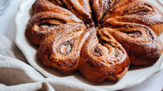 Chocolate Biscoff Flower Babka