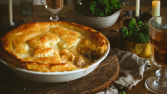 Chicken, Pancetta and Cheese Pie