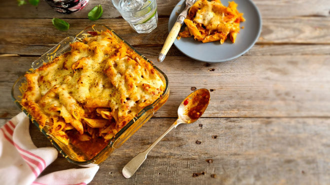 Tomato pasta bake