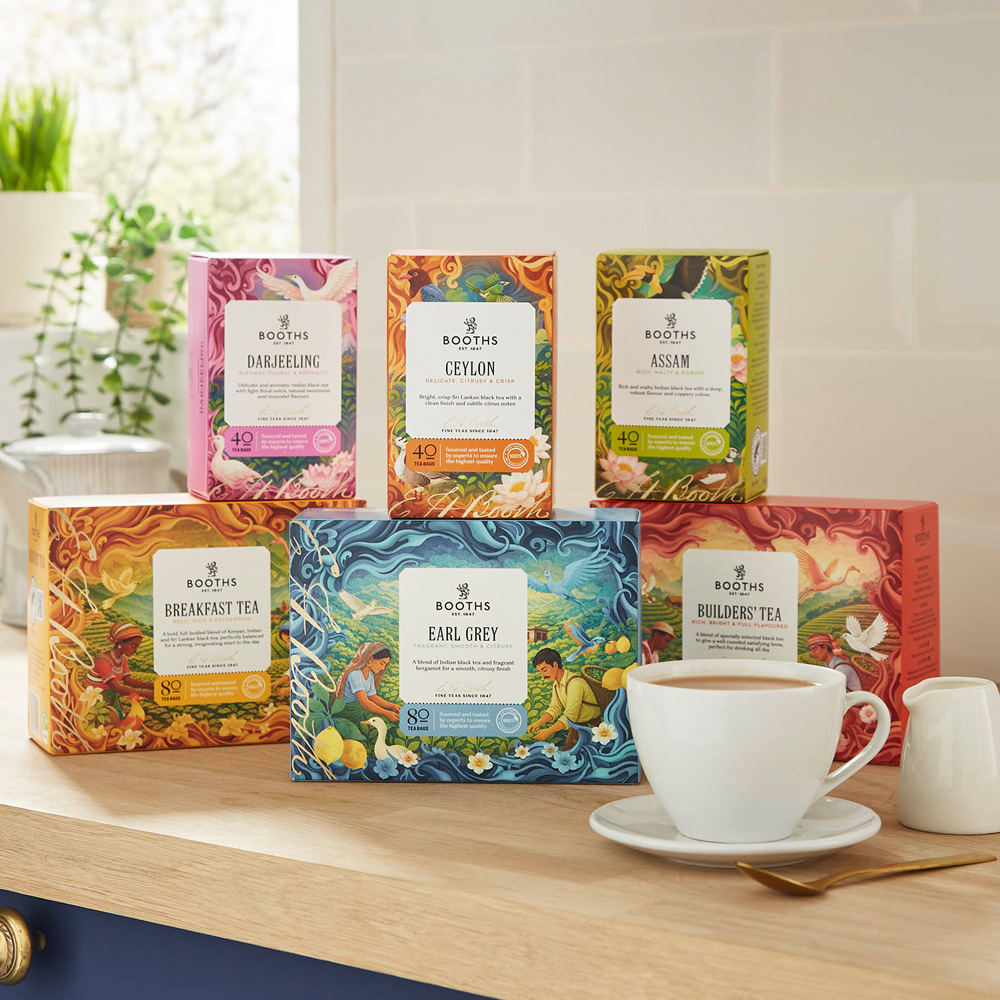 Group shot of Booths tea